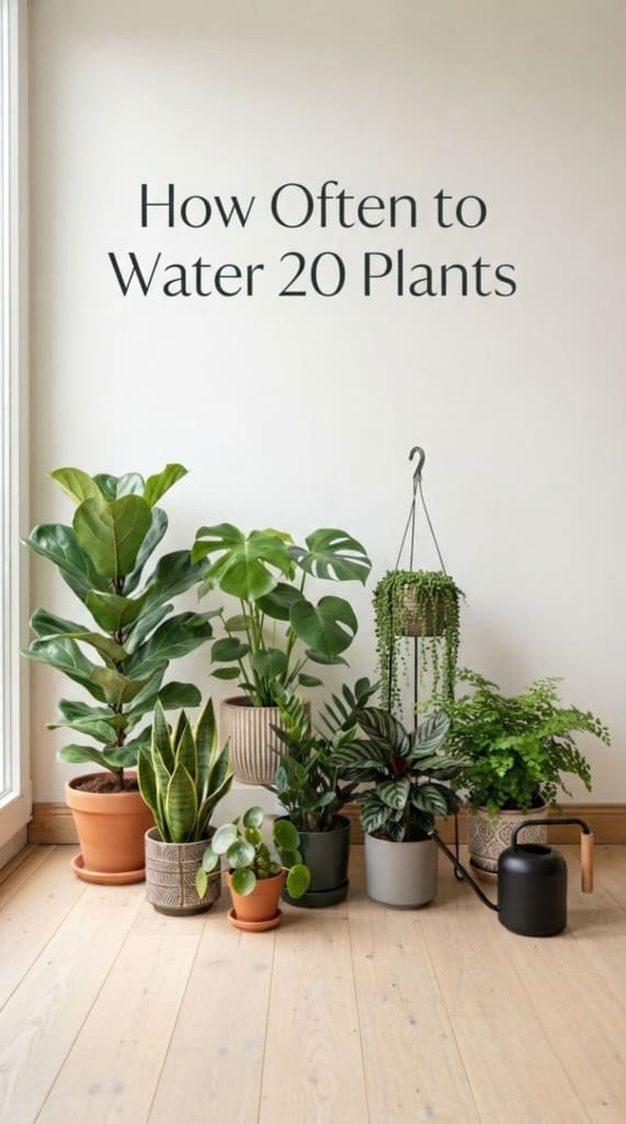 How often to water 20 common houseplants